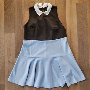 Preppy Block Color Fit and Flare dress